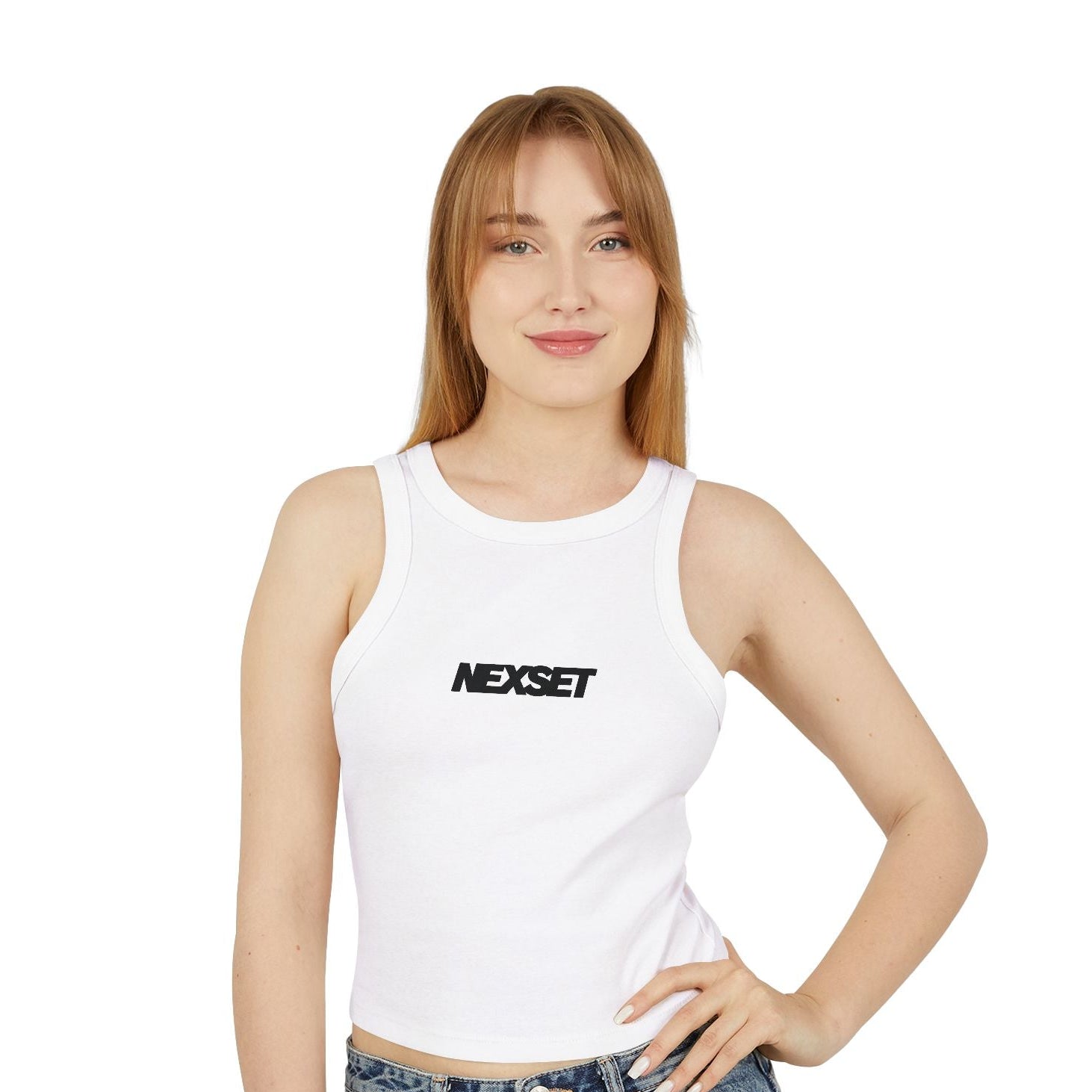 NEXSET "Essential Logo Rib Racer Tank"