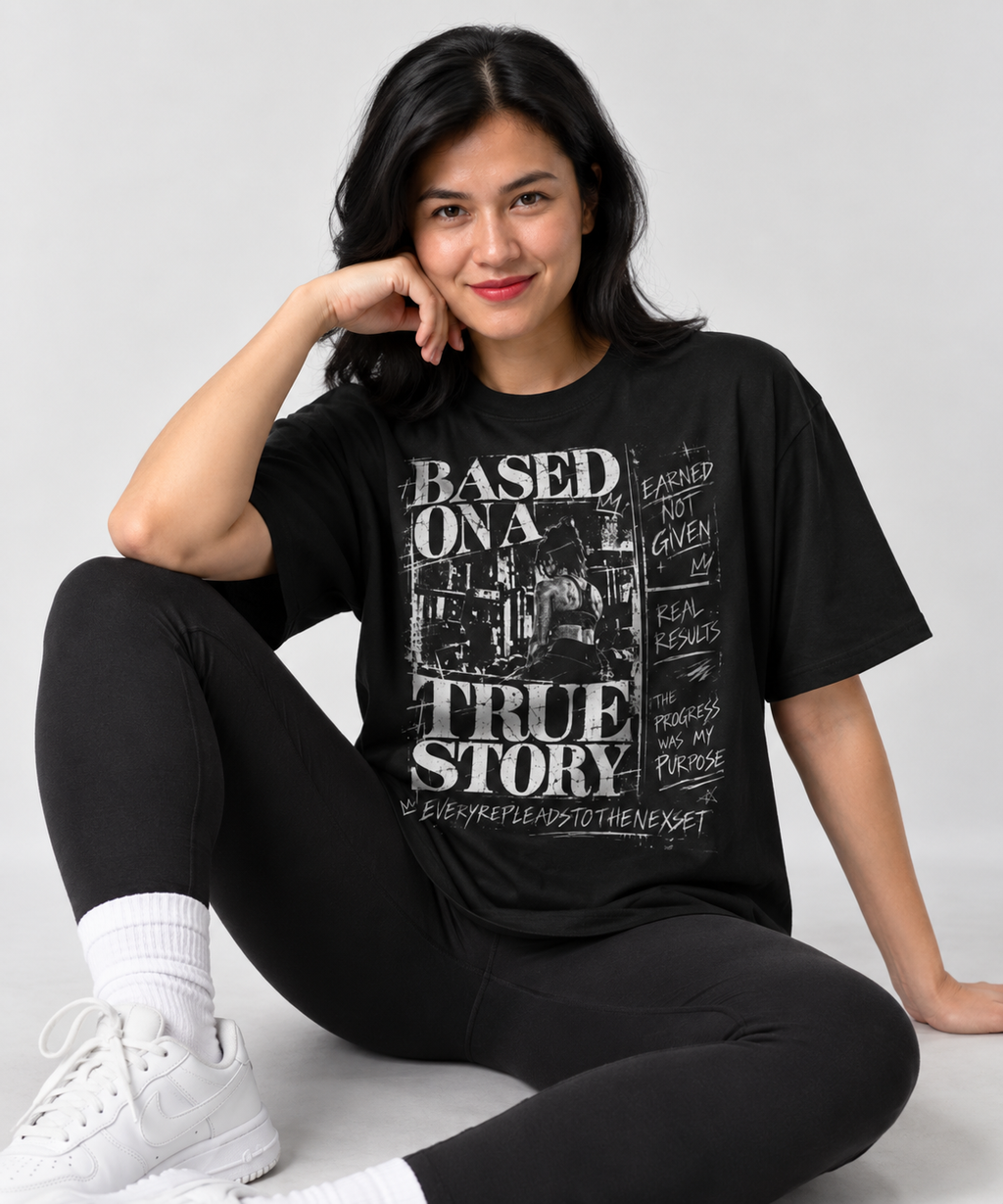 Vintage Based on a True Story Heavyweight Oversized Tee