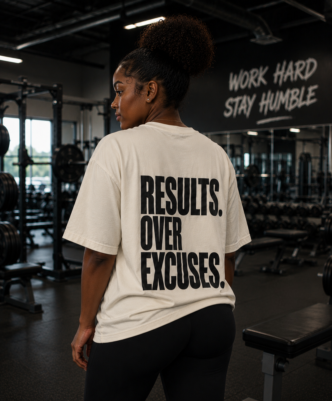 Results. Over Excuses. Oversized Tee
