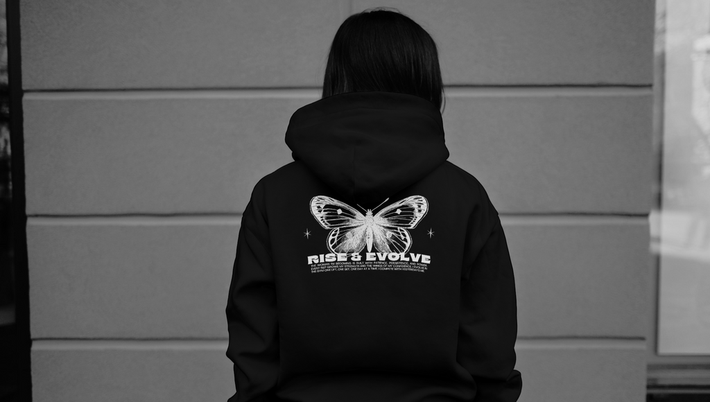 Rise & Evolve Crop Hoodie
